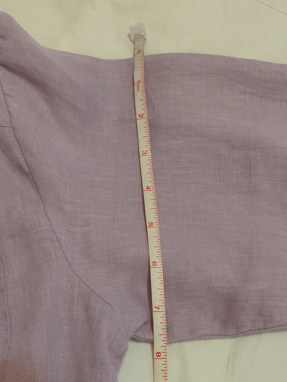 Lintico Linen Top V-Neck Half Sleeve Violette Sz S EUC - Picture 14 of 15